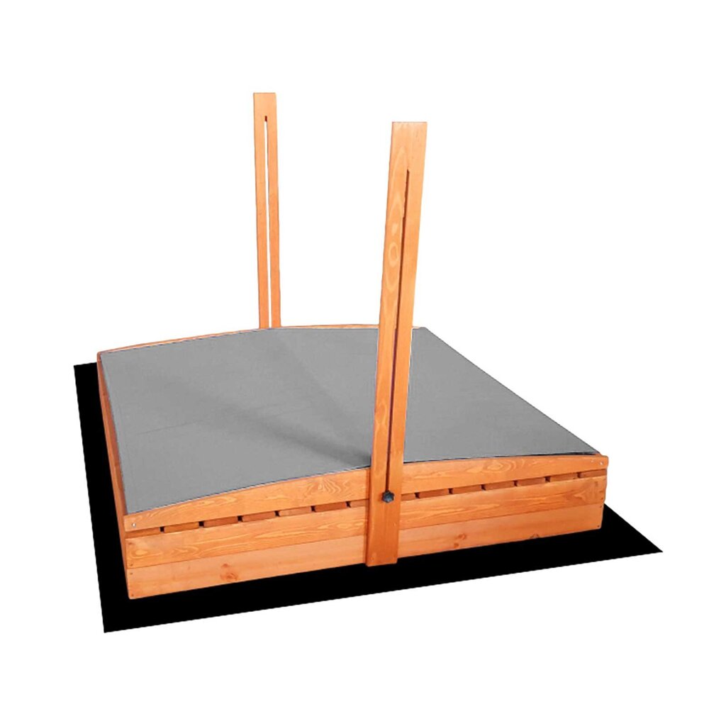 Immutatud puidust liivakast liiva ja katusega, 120×120 cm цена и информация | Liivakastid, liiv ja mänguasjad | kaup24.ee