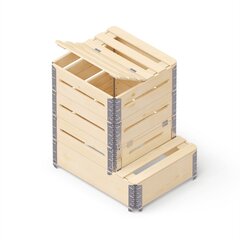 Деревянный ящик для компоста, 270 л цена и информация | Уличные контейнеры, контейнеры для компоста | kaup24.ee