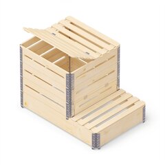 Деревянный ящик для компоста, 520 л цена и информация | Уличные контейнеры, контейнеры для компоста | kaup24.ee