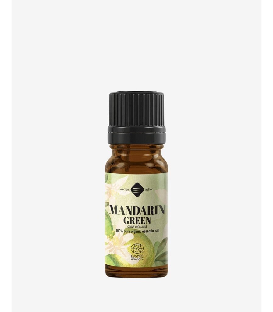 Orgaaniline rohelise mandariini eeterlik õli 10ml hind ja info | Eeterlikud ja kosmeetilised õlid | kaup24.ee