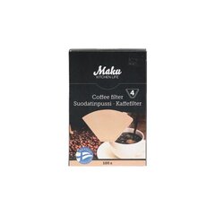 Kavos filtrai "Maku", dydis 4, 100 vnt. цена и информация | Столовые и кухонные приборы | kaup24.ee