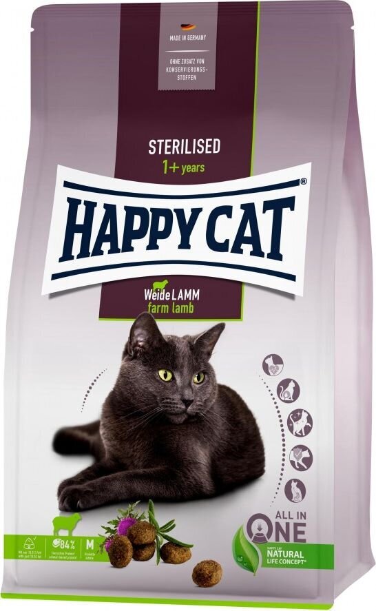 Happy Cat toit steriliseeritud kassidele lambalihaga Sterilised WeideLamm, 10 kg цена и информация | Kuivtoit kassidele | kaup24.ee