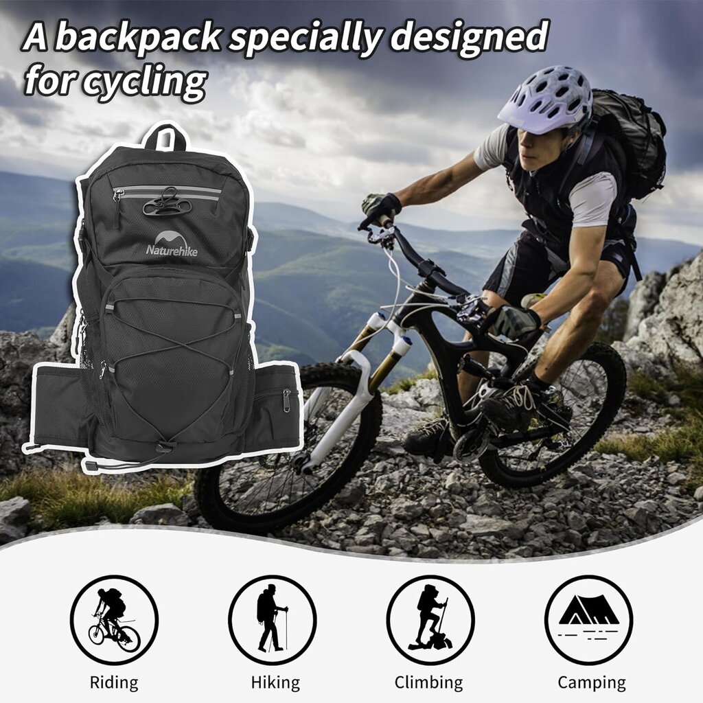 Matkaseljakott Naturehike, 20L, must hind ja info | Matkakotid ja reisikotid | kaup24.ee