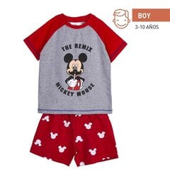 летняя пижама для мальчиков Mickey Mouse Красный Серый цена и информация | Пижамы, халаты для девочек | kaup24.ee