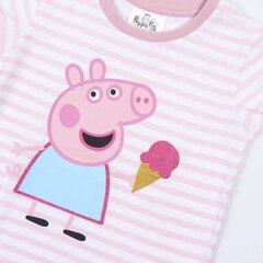 Детская футболка с коротким рукавом Peppa Pig, розовая цена и информация | Рубашки для девочек | kaup24.ee