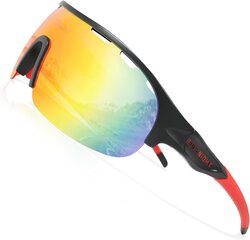 Спортивные солнцезащитные очки ROCKNIGHT HD, черная оправа/красная радужная линза цена и информация | Спортивные очки | kaup24.ee
