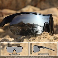 Спортивные солнцезащитные очки ROCKNIGHT HD, белая оправа/серая линза цена и информация | Спортивные очки | kaup24.ee