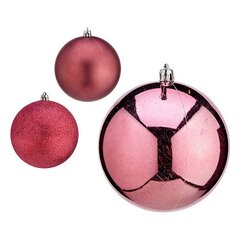 Ёлочные шарики Ø 10 cm 6 штук Розовый Пластик цена и информация | Рождественские украшения | kaup24.ee