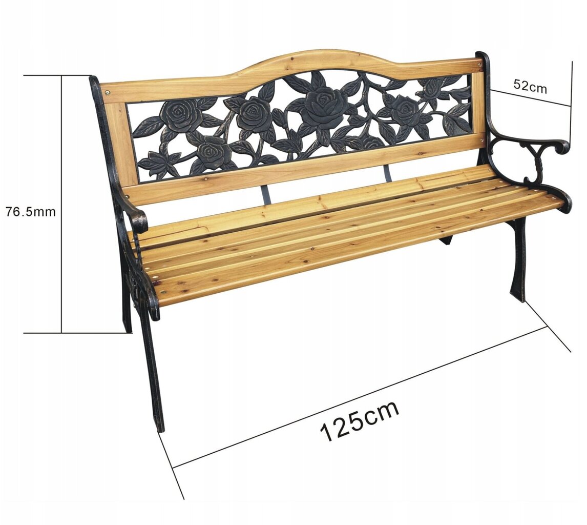 Aiapink Gogarden 125x76x32, pruun/must hind ja info | Aiapingid | kaup24.ee