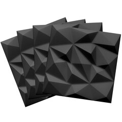 3D laepaneelid Deccart Brylant Black 3m2, 12 tk hind ja info | Lae-, seinakaunistus elemendid | kaup24.ee