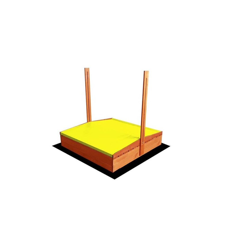 Liivakast koos liiva ja katusega, 120×120 cm, kollane hind ja info | Liivakastid, liiv ja mänguasjad | kaup24.ee