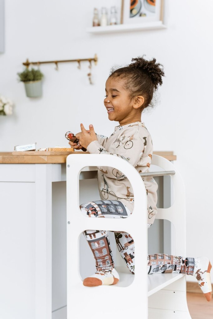 Torntool lastele, reguleeritava kõrgusega, valge hind ja info | Laste lauad ja toolid | kaup24.ee