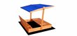 Liivakast koos liiva ja katusega, 140×140 cm, sinine hind ja info | Liivakastid, liiv ja mänguasjad | kaup24.ee