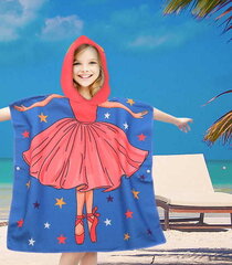 Детское пляжное полотенце-пончо с капюшоном "Принцесса", 60 Х 90 СМ. цена и информация | Полотенца | kaup24.ee
