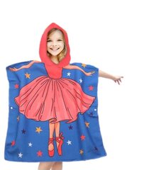 Детское пляжное полотенце-пончо с капюшоном "Принцесса", 60 Х 90 СМ. цена и информация | Полотенца | kaup24.ee