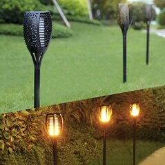 Päikeseenergia aialamp Gardlov, must, 51 cm, 4 tk. цена и информация | Уличное освещение | kaup24.ee