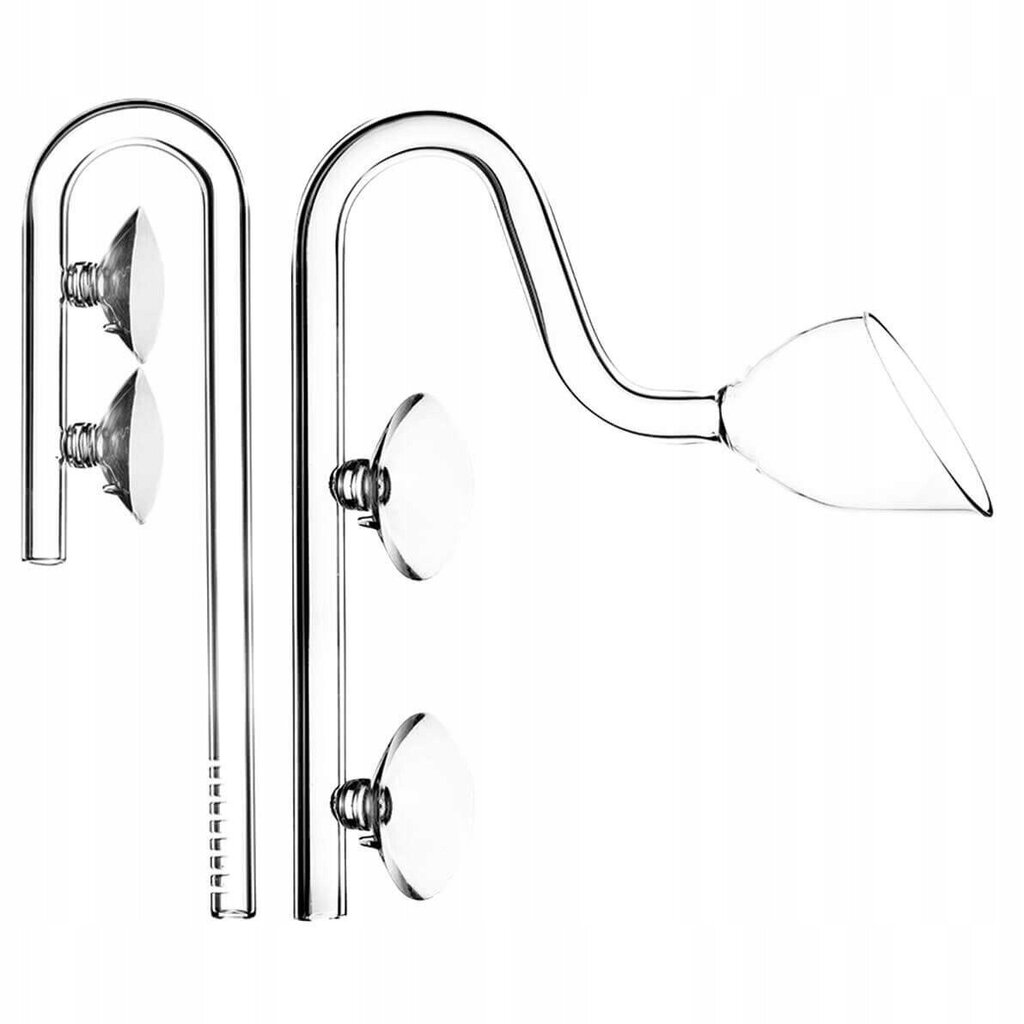Nattec AQG sisse- ja väljalaskekomplekt 16/22 mm filtriklaasiga hind ja info | Akvaariumid ja seadmed | kaup24.ee
