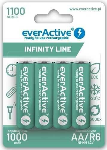 Patareid everactive infiniti 1100mah aa , 4 tk. hind ja info | Patareid | kaup24.ee