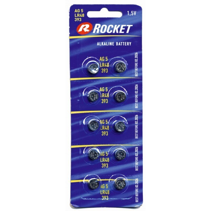 Patareid Rocket Alkaline LR48 193 HP5, 10 tk. цена и информация | Patareid | kaup24.ee