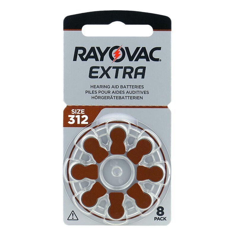 Kuuldeaparaadi patareid Rayovac Extra PR41 312, 8 tk. цена и информация | Patareid | kaup24.ee