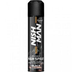 Spray-Juuksevärv Nishman Hair Coloring Mech Spray, Must, 150 ml hind ja info | Juuksevärvid | kaup24.ee