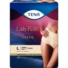 Трусики-подгузники для взрослых женские Tena Lady Pants Plus Creme L, 8 шт цена и информация | Подгузники, прокладки, одноразовые пеленки для взрослых | kaup24.ee