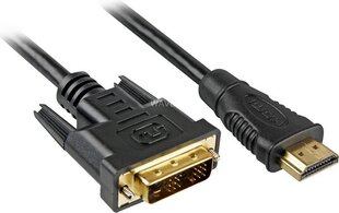 Sharkoon HDMI/DVI-D, 2 м цена и информация | Кабели и провода | kaup24.ee