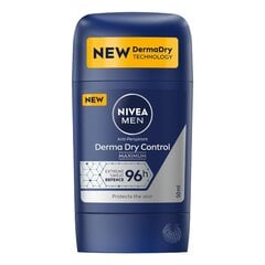 Карандашный дезодорант Nivea Men Derma Dry Control, 50 мл цена и информация | Дезодоранты | kaup24.ee