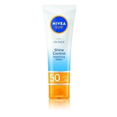 Крем для лица от солнца Nivea Uv Shine Control Face, 50 мл цена и информация | Кремы от загара | kaup24.ee