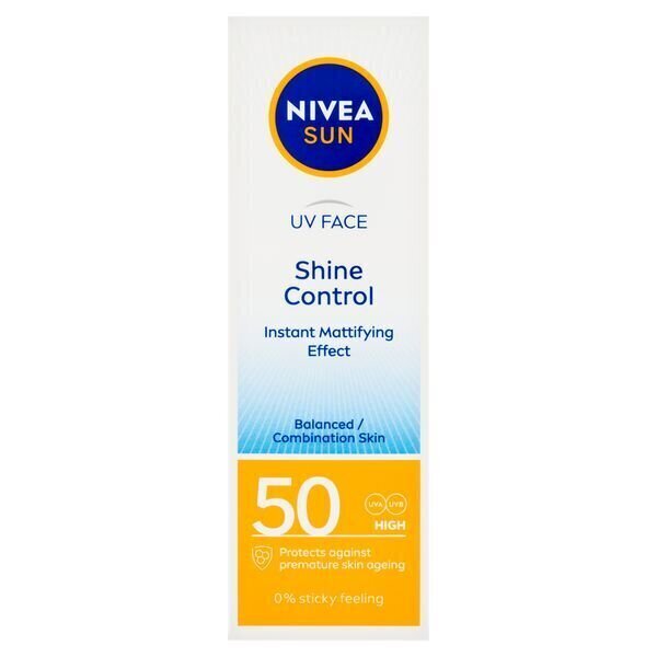 Päikesekreem näole Nivea Uv Shine Control Face, 50 ml цена и информация | Päikesekreemid | kaup24.ee