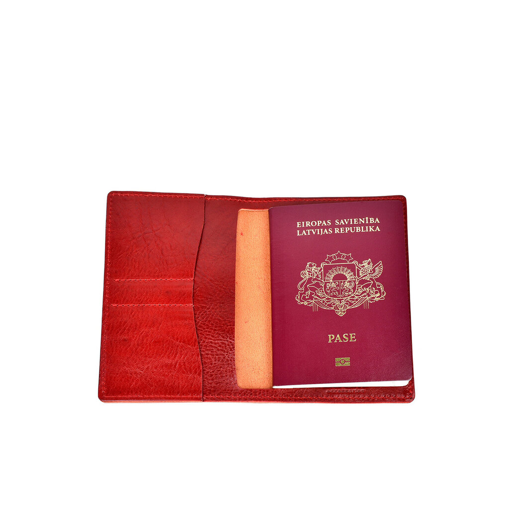 Nahast passiümbris Loemi, punane hind ja info | Meeste rahakotid | kaup24.ee