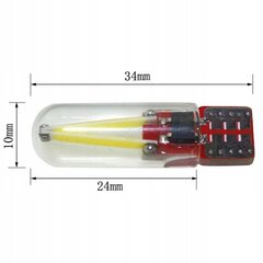 Led Лампа W5w Cob 2w Filament 250lm 12v 24v T10 ME Premium цена и информация | Автомобильные лампочки | kaup24.ee