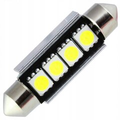 Светодиодная Трубка C5w C10w 4 Led Smd 5050 Canbus 41 42mm, ME Premium цена и информация | Автомобильные лампочки | kaup24.ee