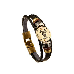 Кожаный браслет-оберег для мужчин и женщин JHM wholesale Taurus цена и информация | Мужские украшения | kaup24.ee