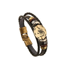 Кожаный браслет-оберег для мужчин и женщин JHM wholesale Scorpio цена и информация | Мужские украшения | kaup24.ee