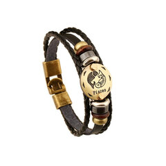Кожаный браслет-оберег для мужчин и женщин JHM wholesale Pisces цена и информация | Мужские украшения | kaup24.ee