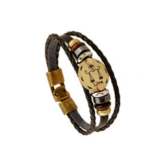 Кожаный браслет-оберег для мужчин и женщин JHM wholesale Libra цена и информация | Мужские украшения | kaup24.ee