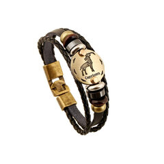 Кожаный браслет-оберег для мужчин и женщин JHM wholesale Capricorn цена и информация | Мужские украшения | kaup24.ee