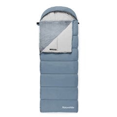 Спальный мешок с капюшоном и одеялом (левая сторона) Naturehike Cotton BE400, 190x80см, синий цена и информация | Cпальный мешок | kaup24.ee