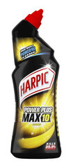 Tualettgeel Harpic Power Plus Max 10, Citrus, 750 ml hind ja info | Puhastusvahendid | kaup24.ee