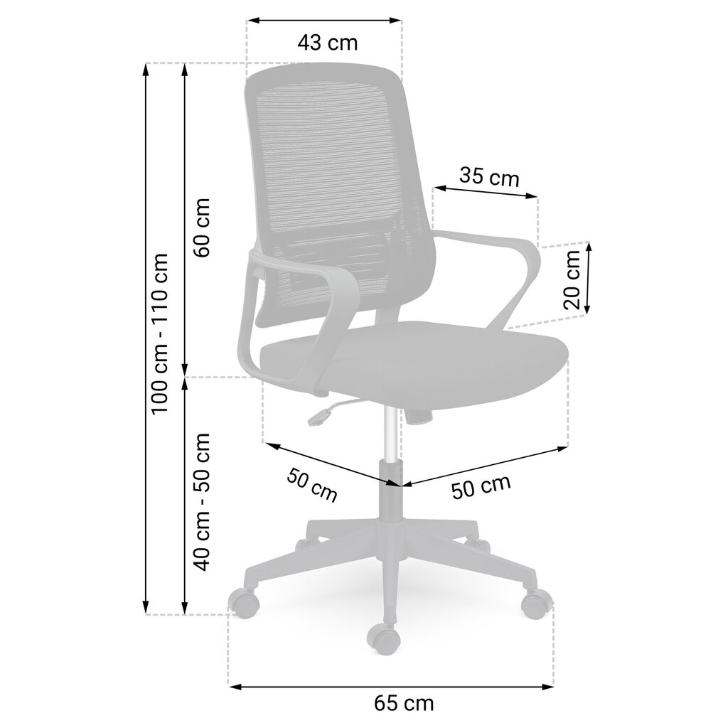 Kontoritool Sofotel Wizo, must hind ja info | Kontoritoolid | kaup24.ee