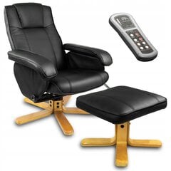 Массажное кресло с подставкой для ног Sofotel, черное цена и информация | Кресла | kaup24.ee