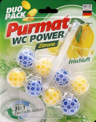 WC pottide värskendaja Purmat 3in1, Sidrun, 2x50 g hind ja info | Puhastusvahendid | kaup24.ee