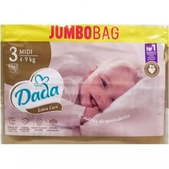 Mähkmed Dada Extra Care suurus 3, 4-9 kg, midi, 96 tk цена и информация | Подгузники | kaup24.ee