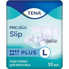 Подгузники для взрослых Tena Slip Plus L, 10 шт цена и информация | Подгузники, прокладки, одноразовые пеленки для взрослых | kaup24.ee