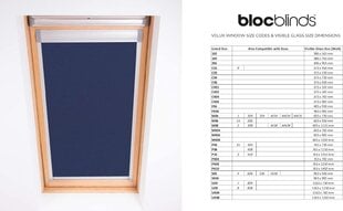 Затемняющая штора для мансардного окна Bloc Skylight - Blind Velux, синяя цена и информация | Рулонные шторы | kaup24.ee