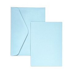 Заготовки для открыток с конвертами, 5 шт., синие цена и информация | Смягчает воду и защищает Вашу посудомоечную машину от извести. | kaup24.ee