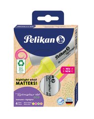 Tekstimarkerite komplekt Pelikan, 4 tk hind ja info | Kirjatarbed | kaup24.ee