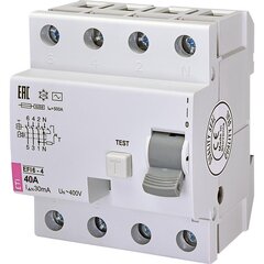 Автоматический выключатель остаточного тока EFI6-4 40A 30mA AC 4P ETI цена и информация | Выключатели, розетки | kaup24.ee