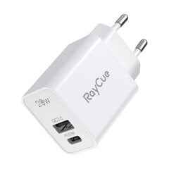 Зарядное устройство RayCue USB-C + USB-A PD 20W EU power charger цена и информация | Зарядные устройства для телефонов | kaup24.ee